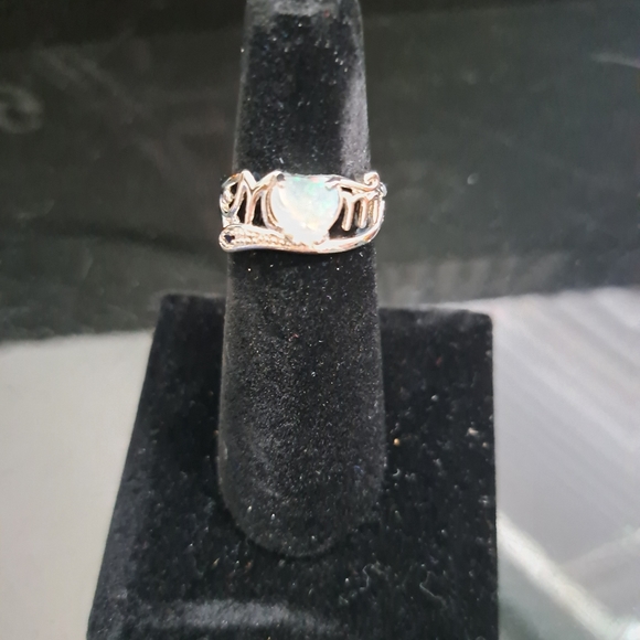 NEW SILVER OPAL MOM RING SIZE 5 - Picture 4 of 5